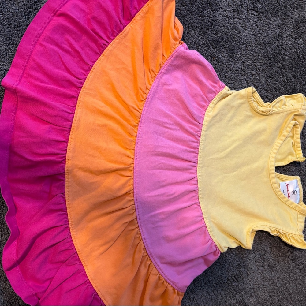 ⭐️ 3 for $20 Hanna Andersson Rainbow Colorful Tiered Dress